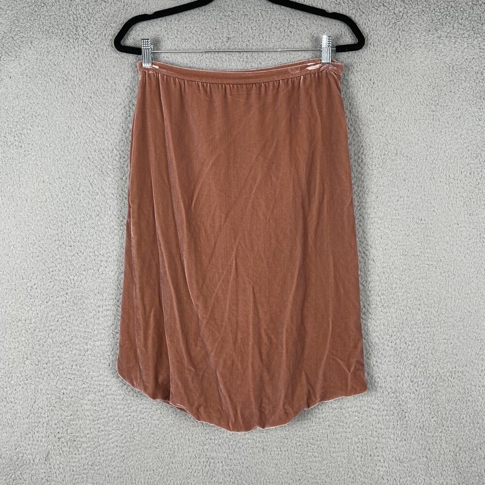 Missoni Skirt Womens 42 Pink Velvet Silk Blend Made Italy Midi Slip Evening Luxe